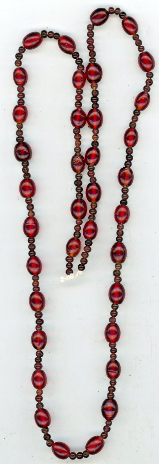 Antique Cherry Amber Bakelite 7.6mm Beads 28" strand 29 Grams Untested