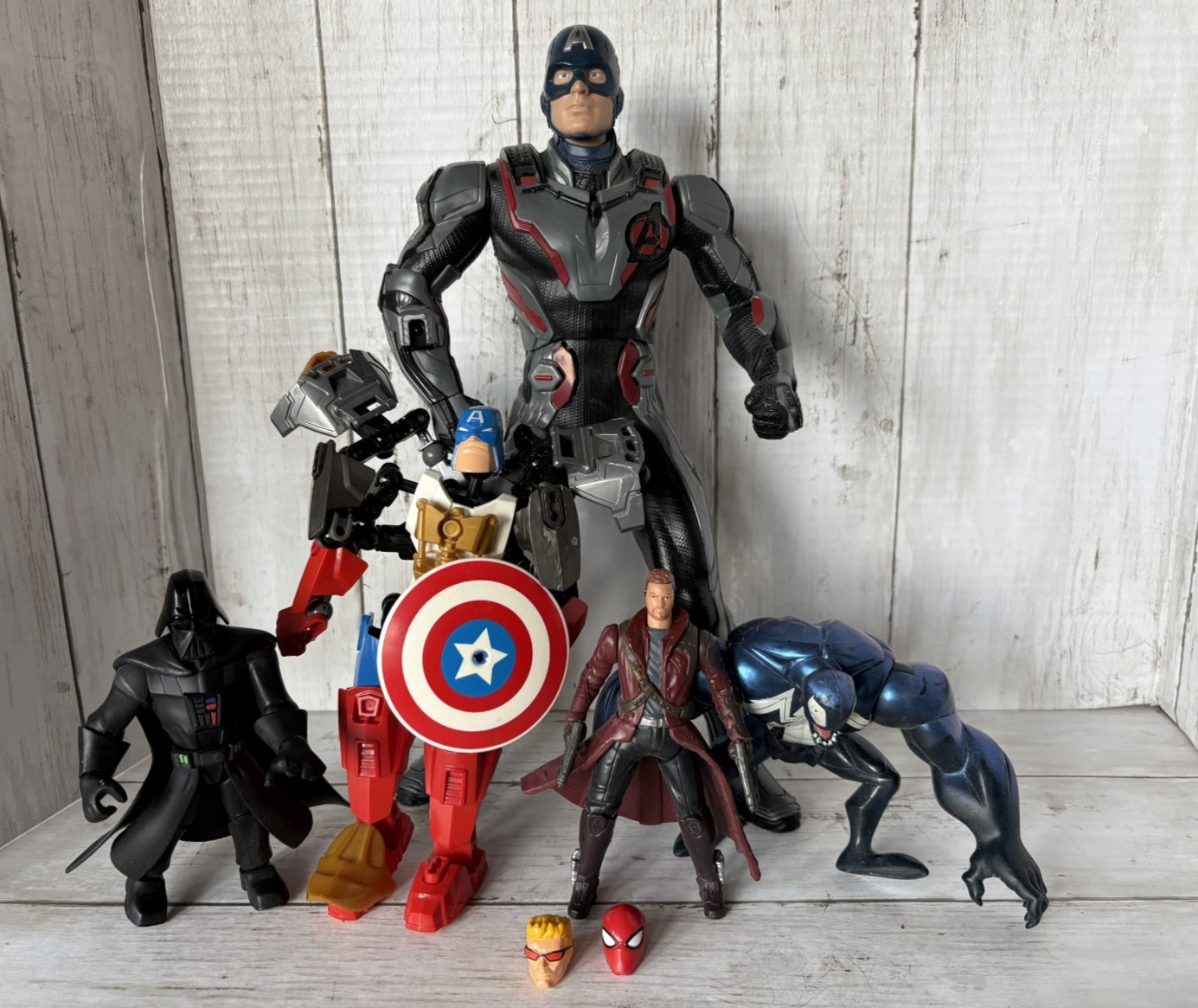 Disney Marvel Star Wars Action Figures Lot Venom Vader Captain America