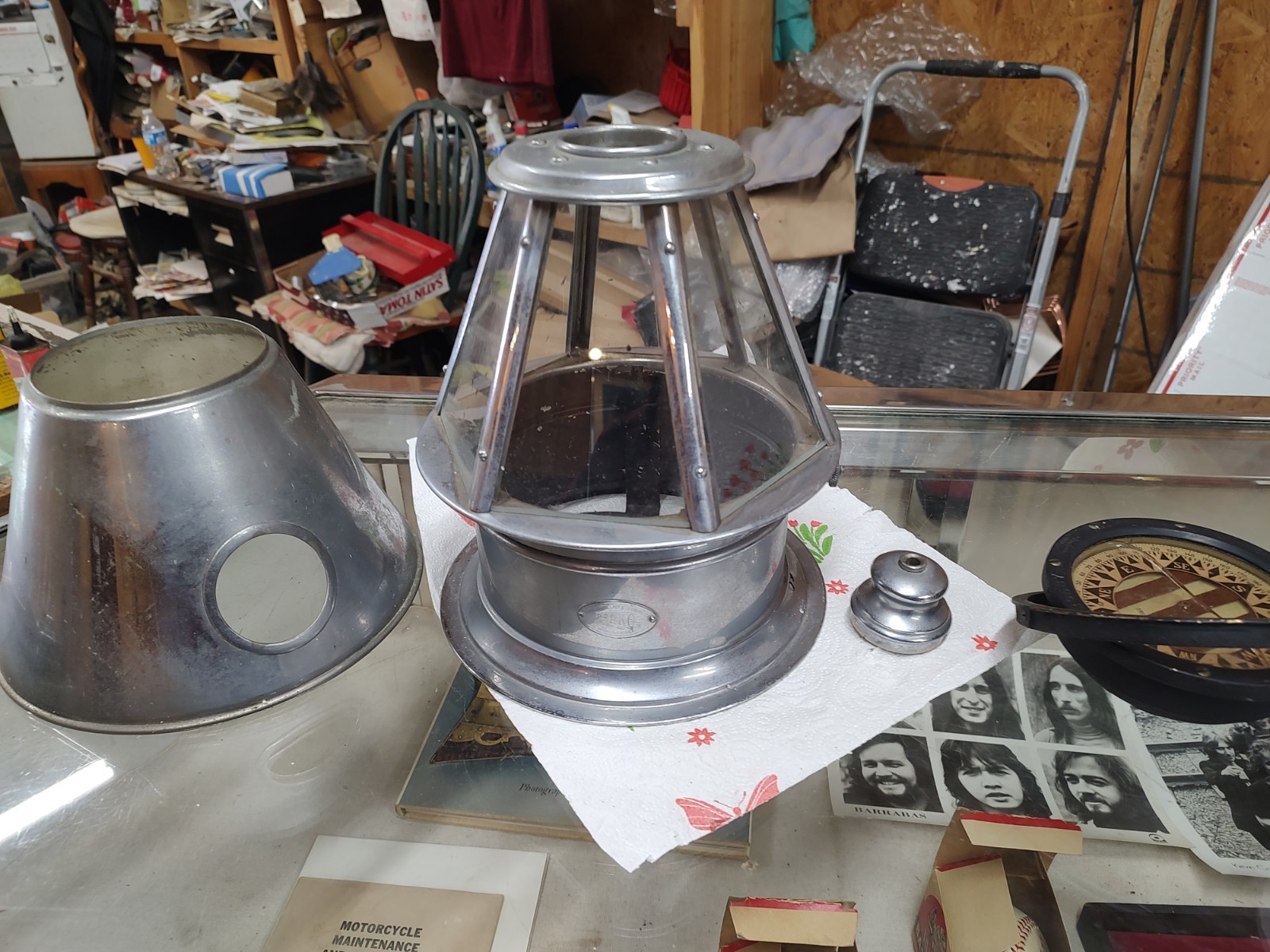 Perko Skylight Compass Binnacle Nickel Or Chrome Finish Star Compass #35637