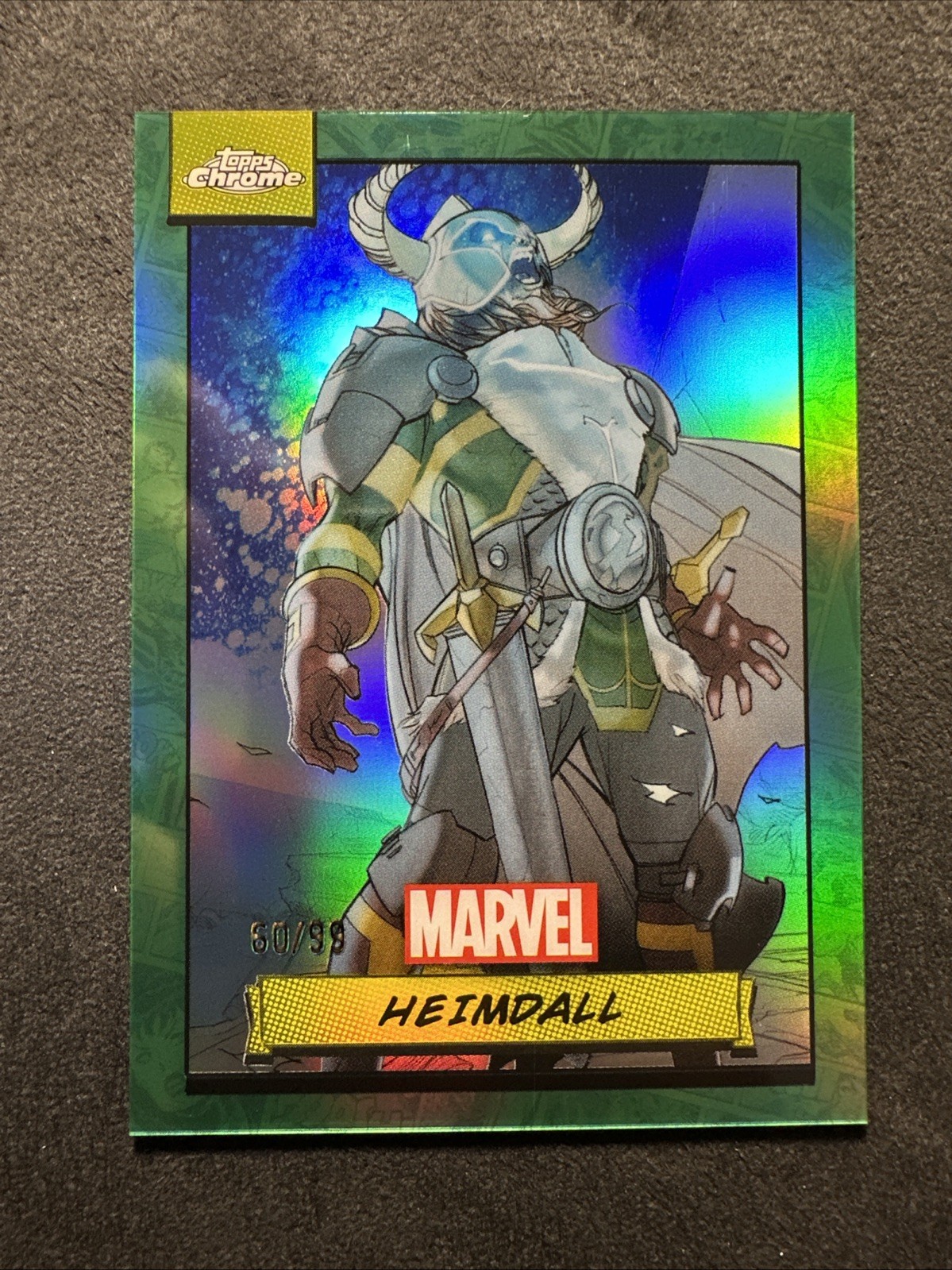 2024 Topps Chrome Marvel Heimdall /99 Green Refractor