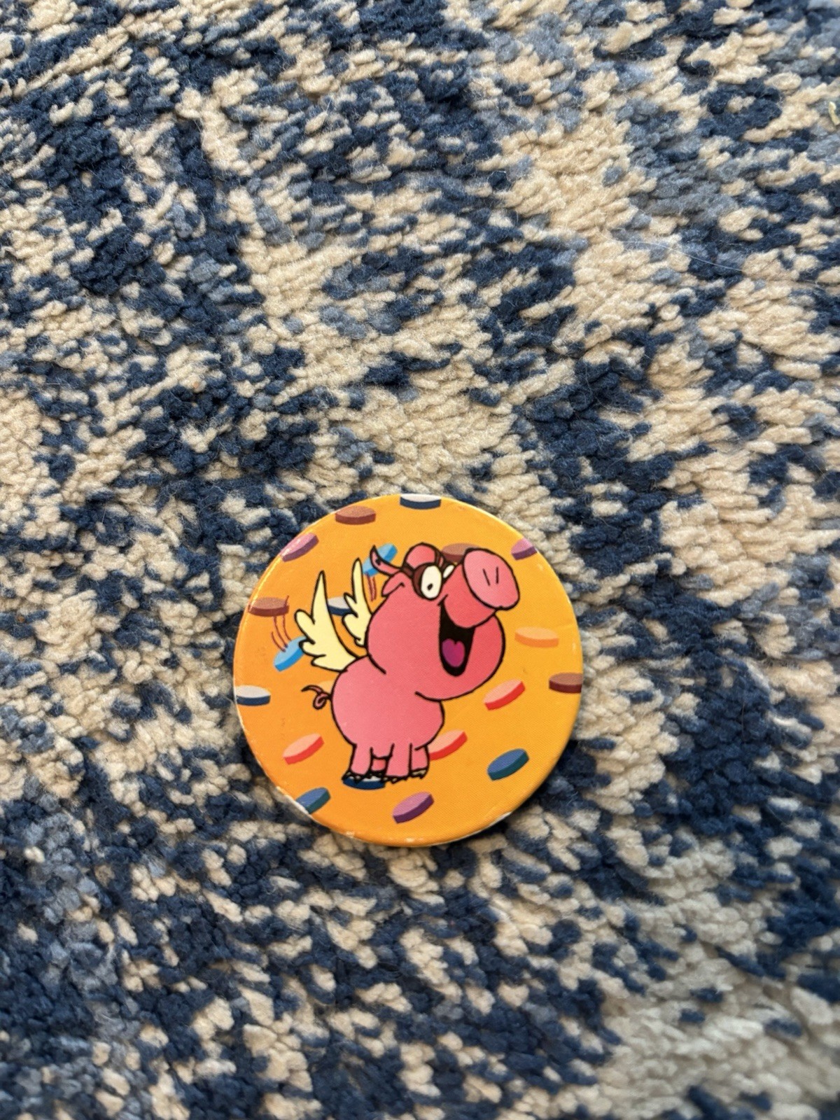 Vintage 90s POGS Stack N Smack Flying Pig
