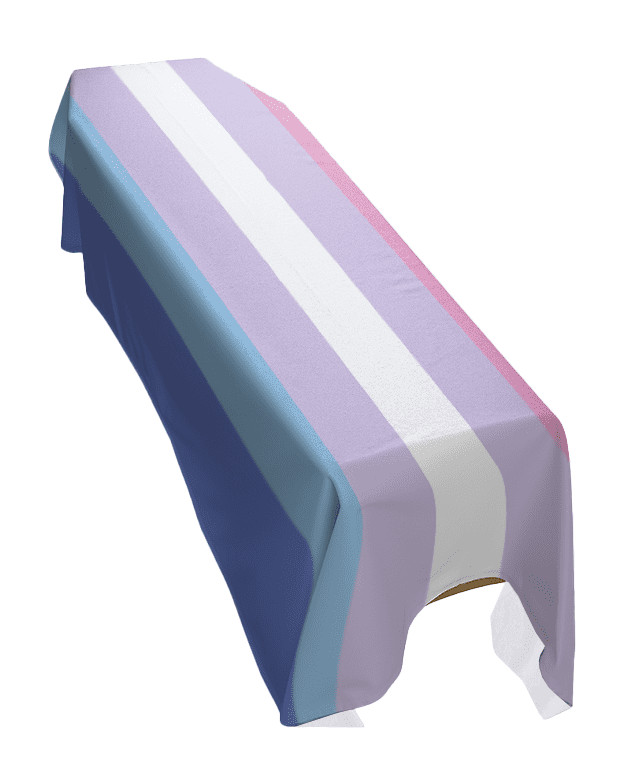 Bigender Pride Coffin Drape Flag - Premium Quality and Made To Order in the UK