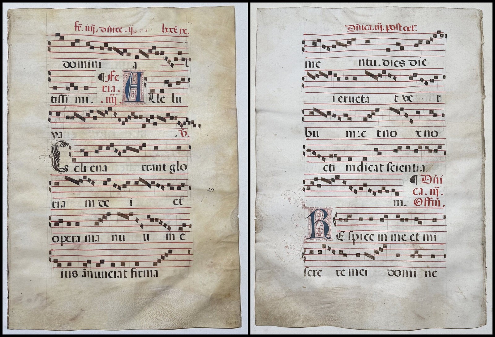 Antiphonary Parchment Vellum Manuscript 15th Century LXXXIX