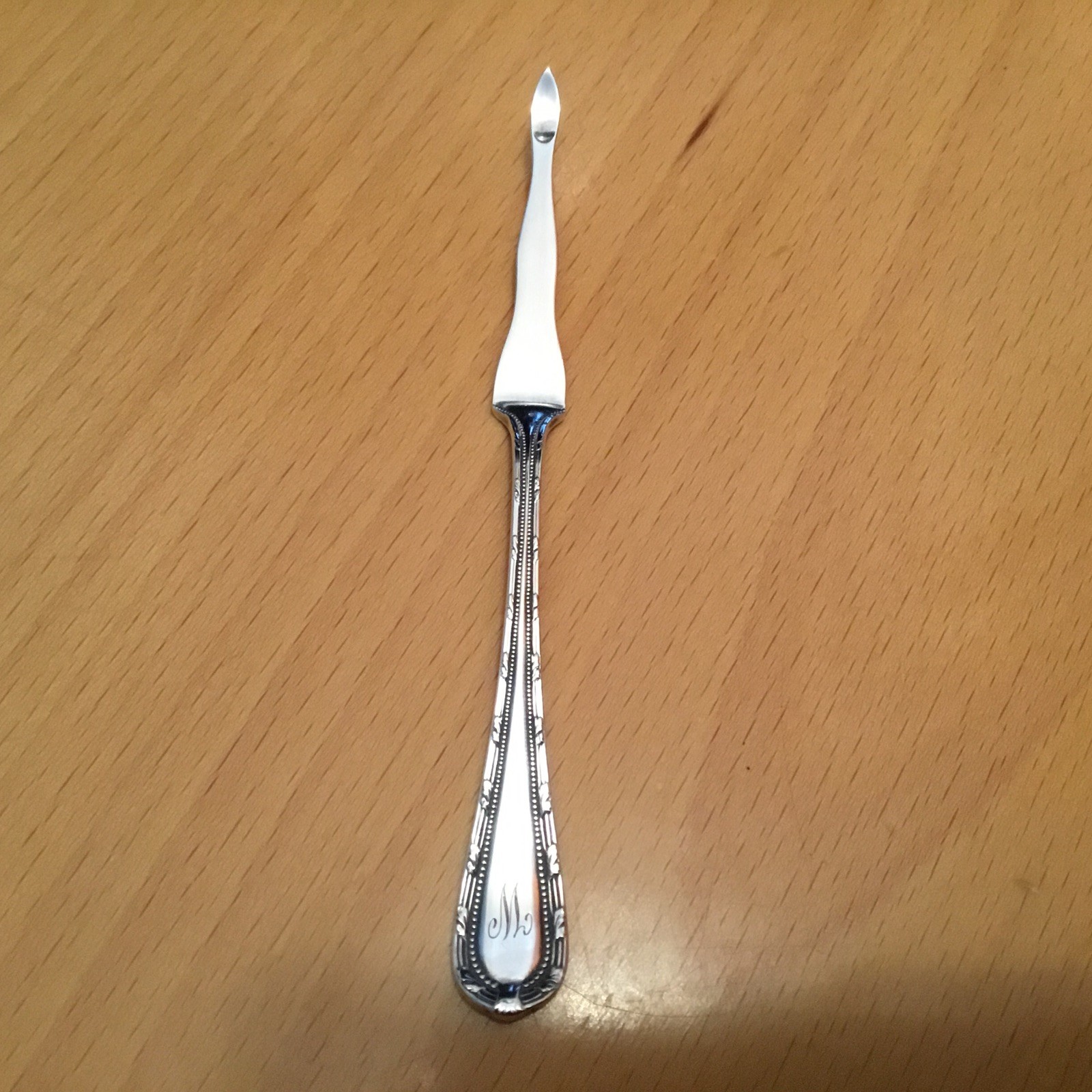 Vintage Gorham Silver Nut Pick Hallmarks 1906 - Monogram M