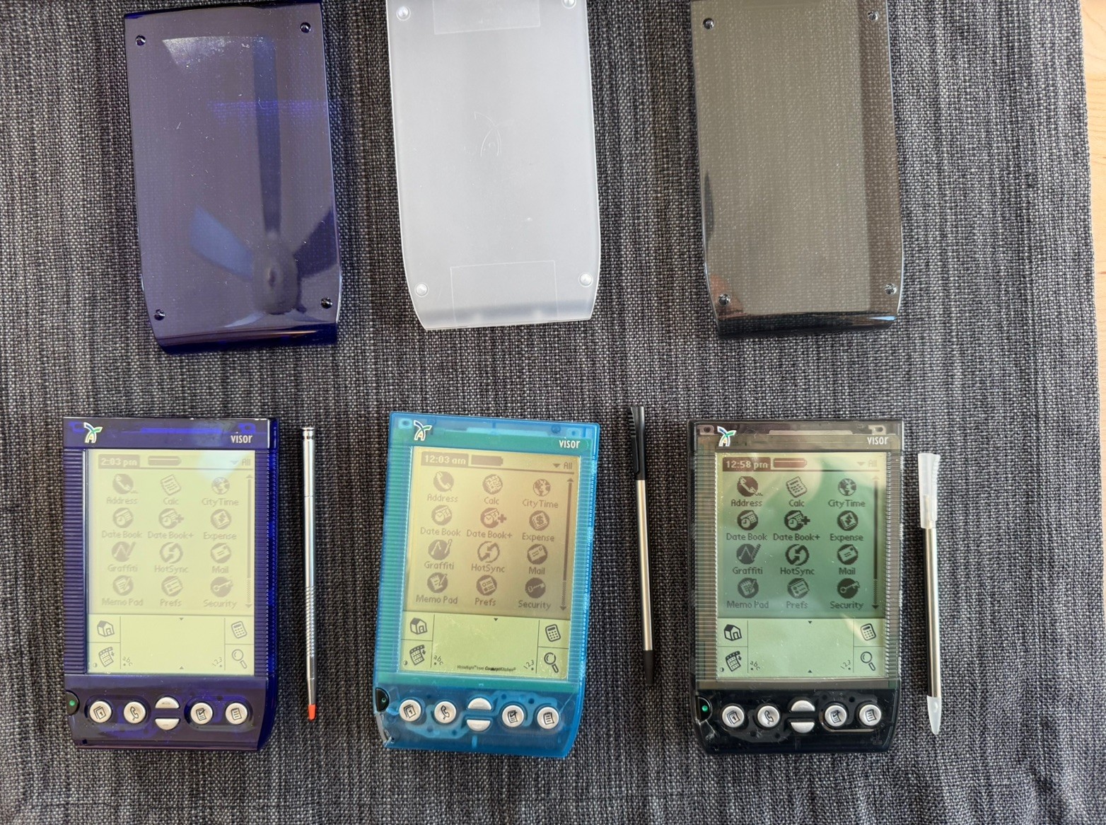 3 Handspring Visors PDA Organizer Stylus Palm Pilot 