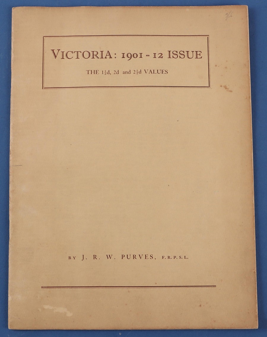 Australia - Victoria 1901-12 issue, The 1½d, 2d & 2½d values by JRW Purves.