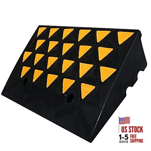  Rubber Curb Ramp 6" inch High 23.6" Length (Heavy Duty Ramp, 6 inch Rise