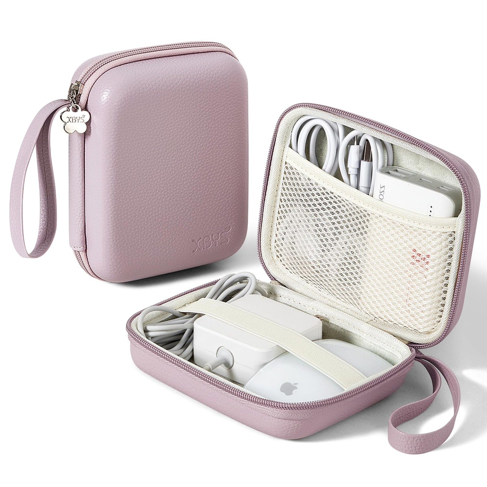 Linpr Charger Case for Macbook, Portable Tech Electronic Organizer L, Purple 