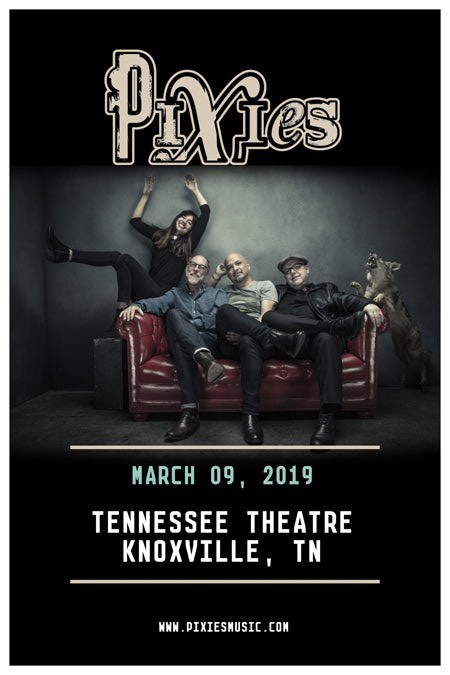 Pixies Concert Poster Tennessee Theatre Knoxville TN March 09 12x8in Metal Sign