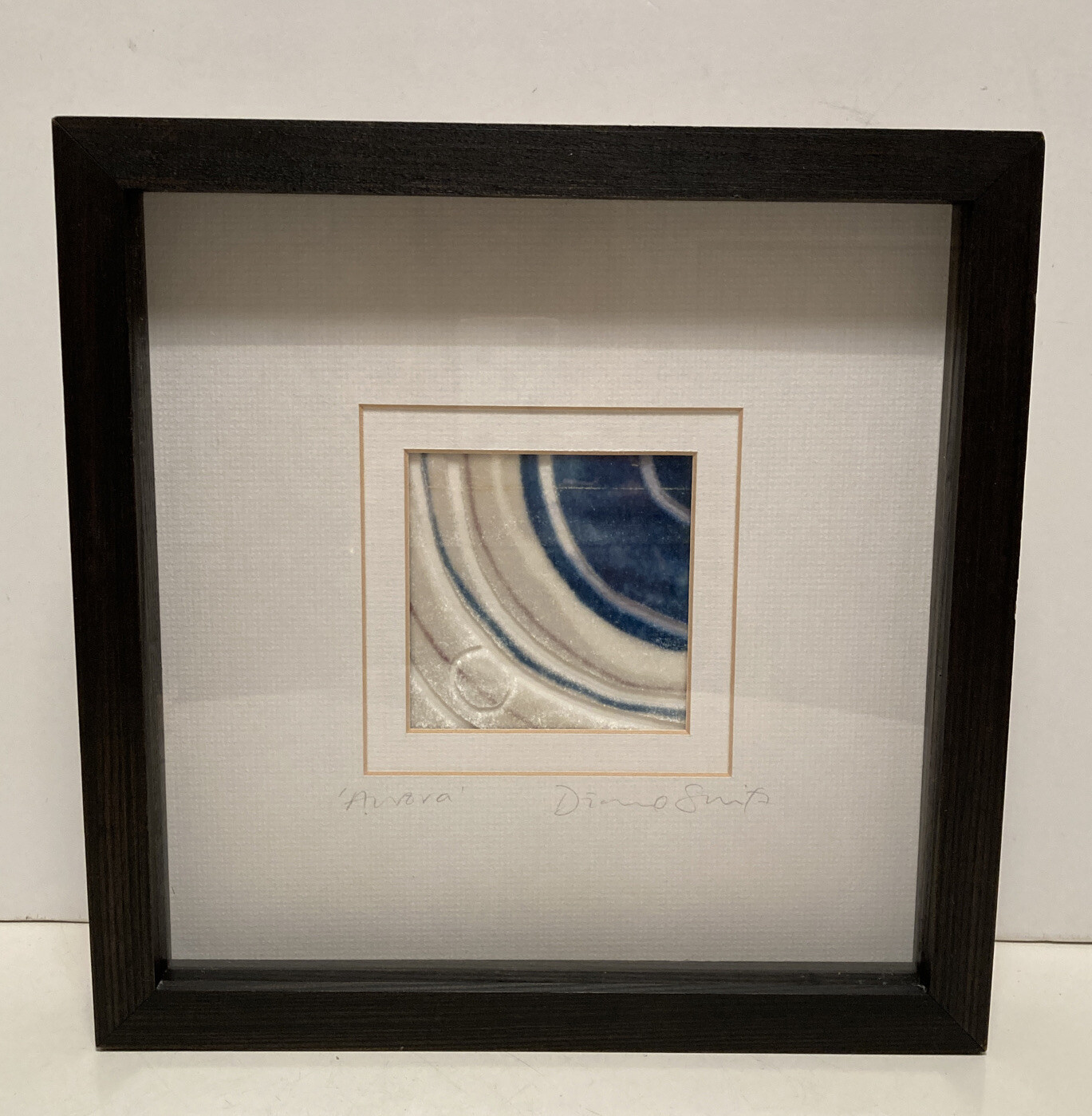 Vintage Abstract Textile Art Piece Signed Framed Gallery Wall