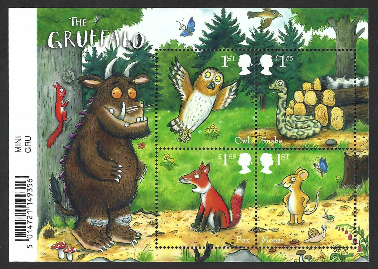 GB Stamps 2019 The Gruffalo MS4282 - unmounted mint