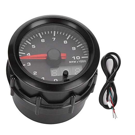  12V Car Tachometer, 52mm / 2in 7 Colors LED Speedometer Tachometer Car 