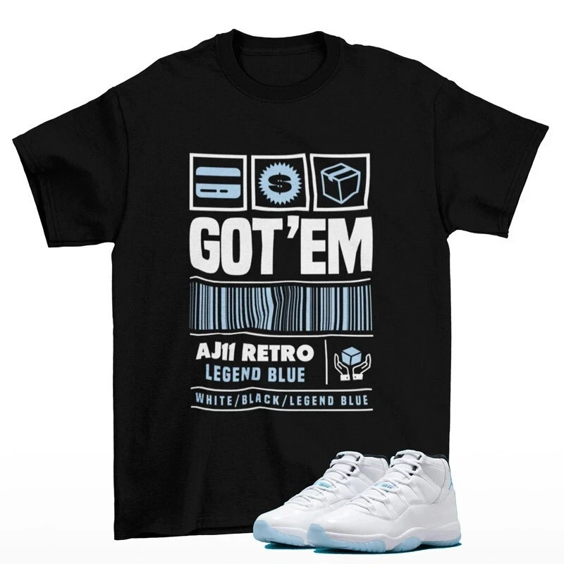 Copped Legend Blue Shirt Black to Match JD11 Retro Legend Blue CT8012-104