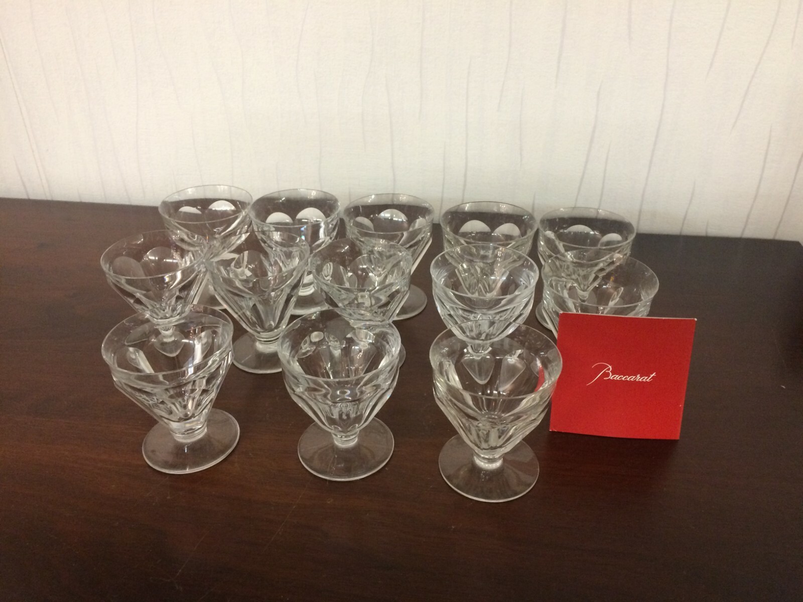 17 Talleyrand Model Glasses Baccarat Crystal H: 6 Cm (Price Per Unit)