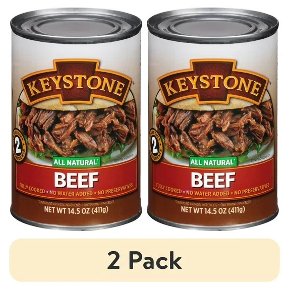 (2 pack) Keystone All Natural Beef, 14.5 oz Can..