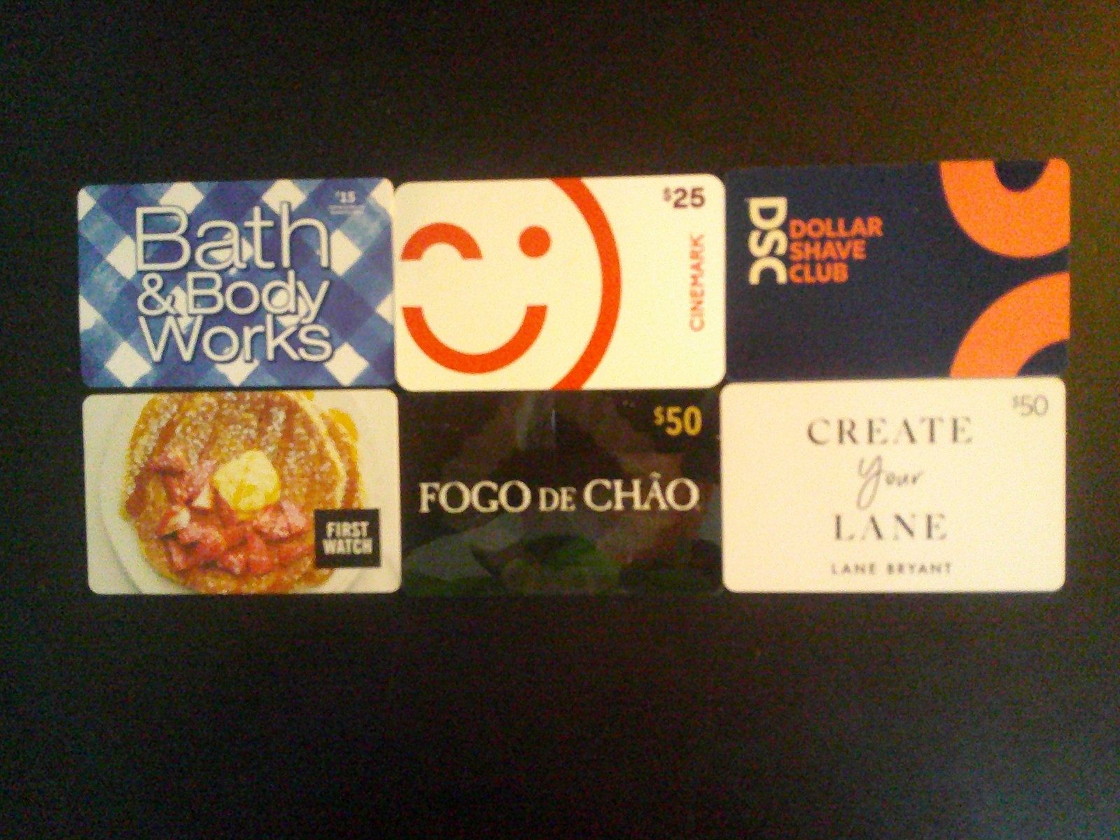 *GIFT CARDS* LOT OF TWELVE (12) ALL DIFFERENT COLLECTIBLE ONLY