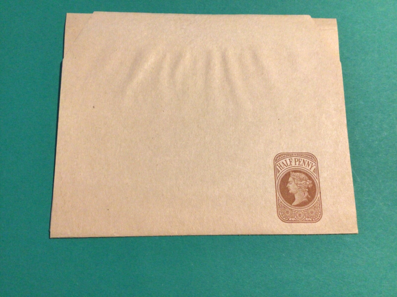 Queen Victoria half penny brown newspaper postal wrapper unused A10552