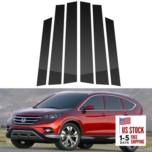  6 Pcs Compatible withHonda CR-V 2007-2011 Door Window Trim Anti 2007-2011 CRV