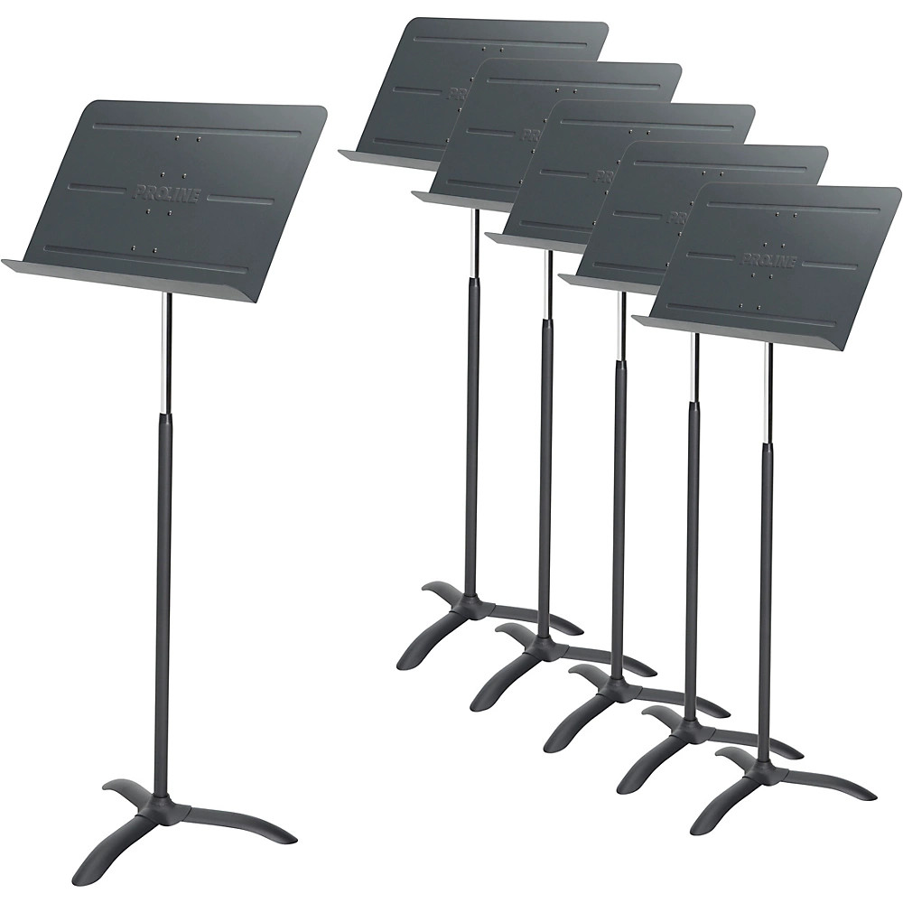 Proline 6-pack Professional Orchestral Music Stand Black