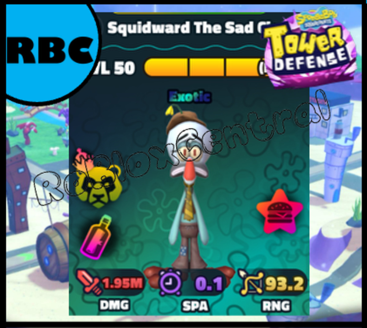 SQUIDWARD THE SAD CLOWN - CHEAP SPONGEBOB TOWER DEFENSE - SBTD UNIT