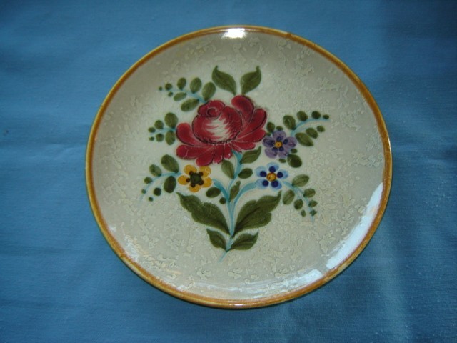 Vintage Royal Gouda Floral Art Pottery Holland Plate