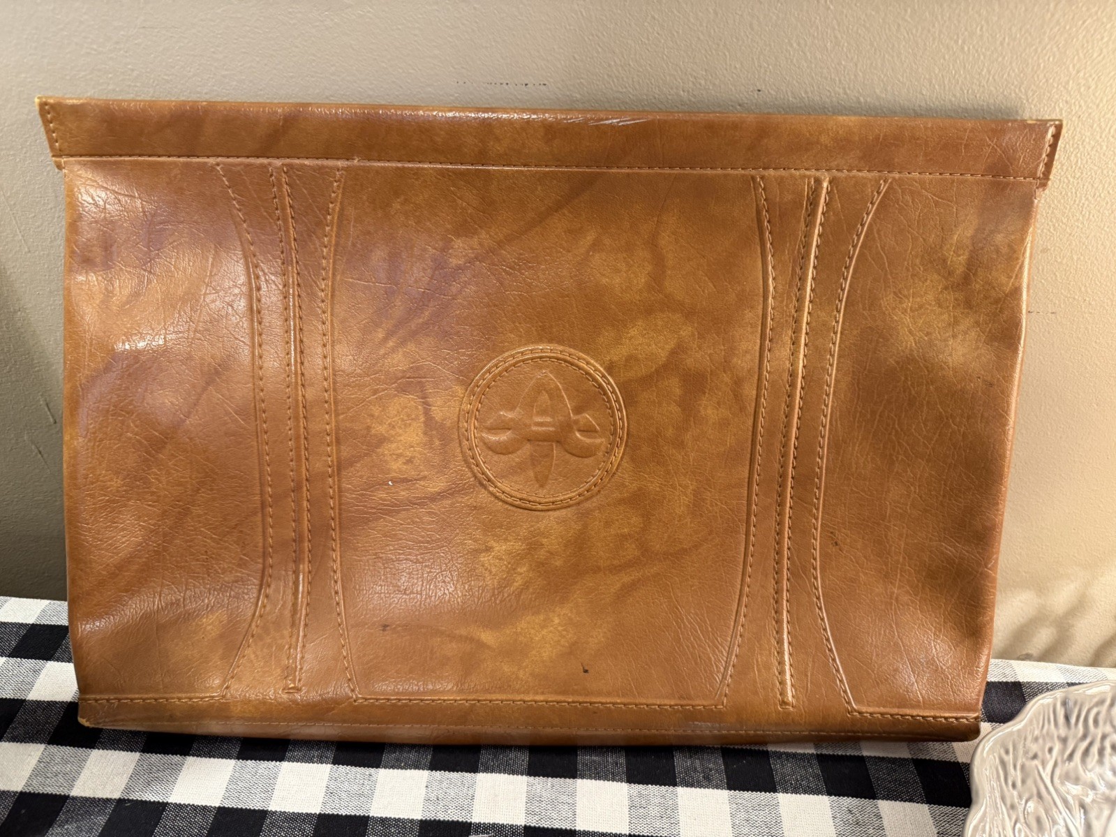 Vintage 1975 American Tourister Suitcase Luggage Brown Document Case 