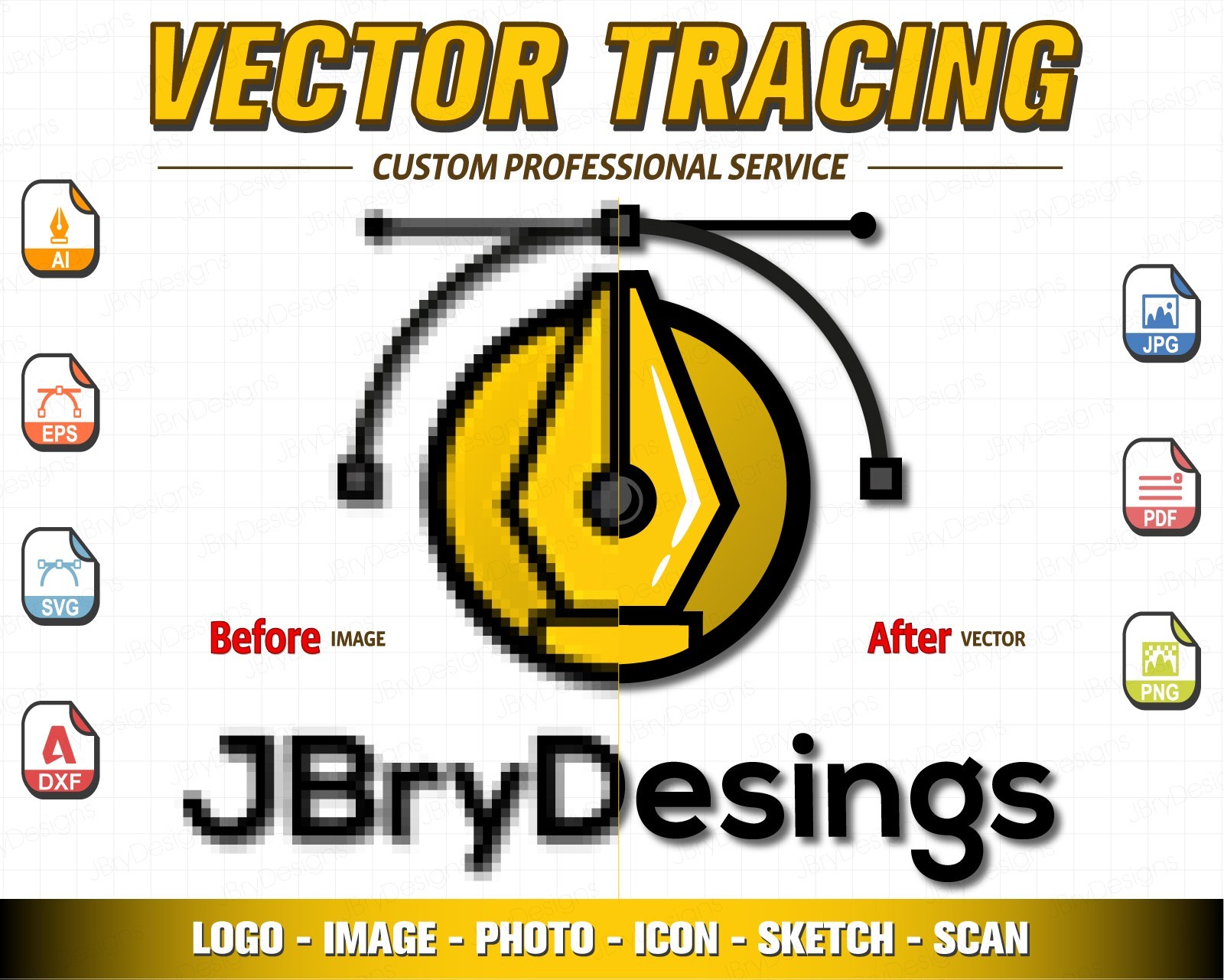 Convert Logo or Image to Vector | Vectorize to SVG, DXF, AI – Image to Vector Se