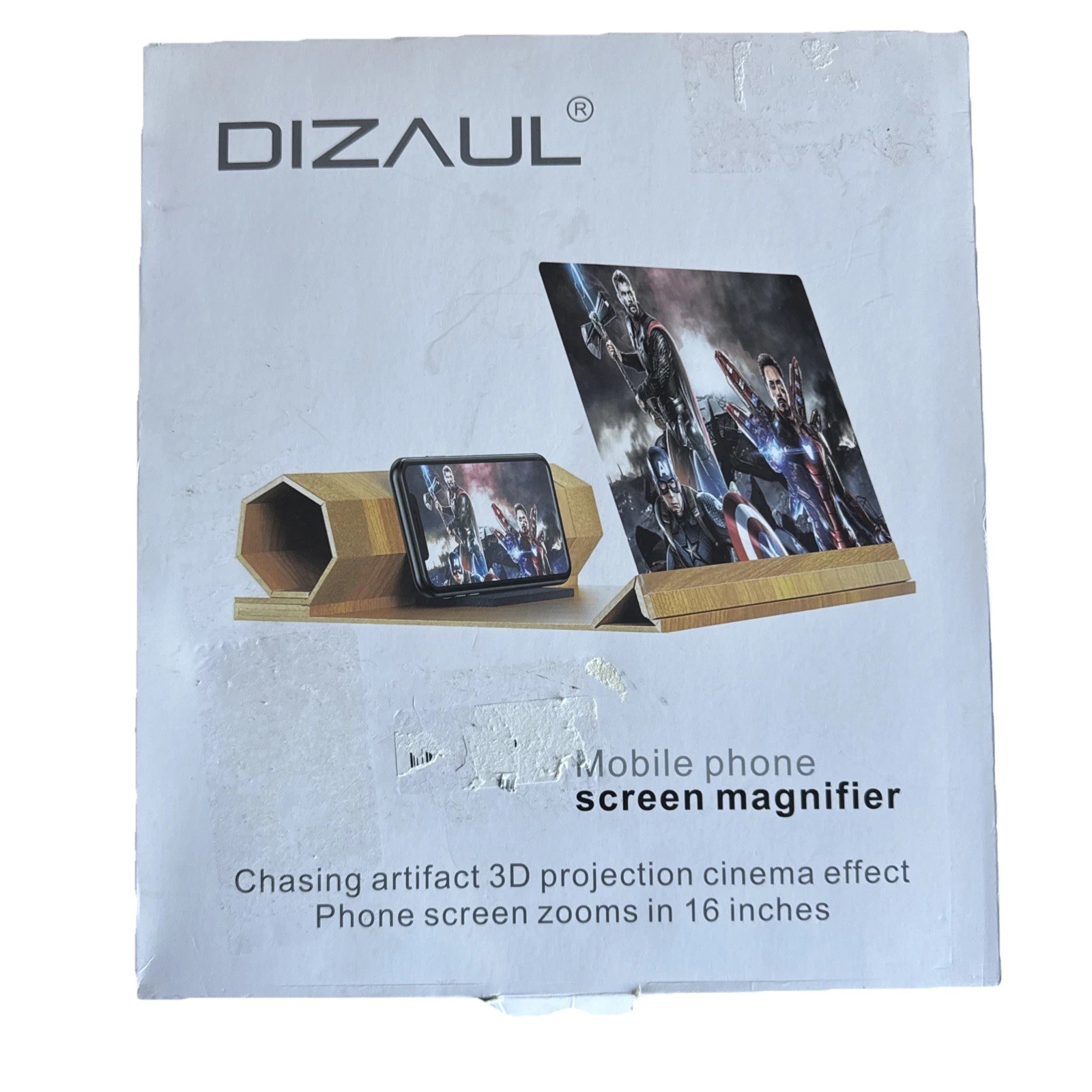DIZAUL 16 Inch Mobile Phone Screen Magnifier. Bamboo Open Box