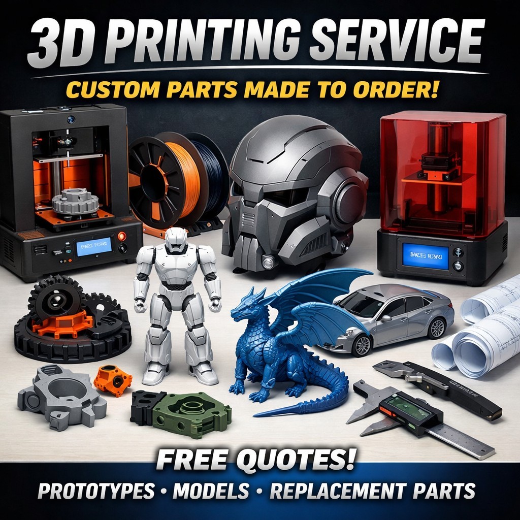 Custom High Quality 3D Printing Services - Free Quotes -CHEAPEST CUSTOM SERVICES