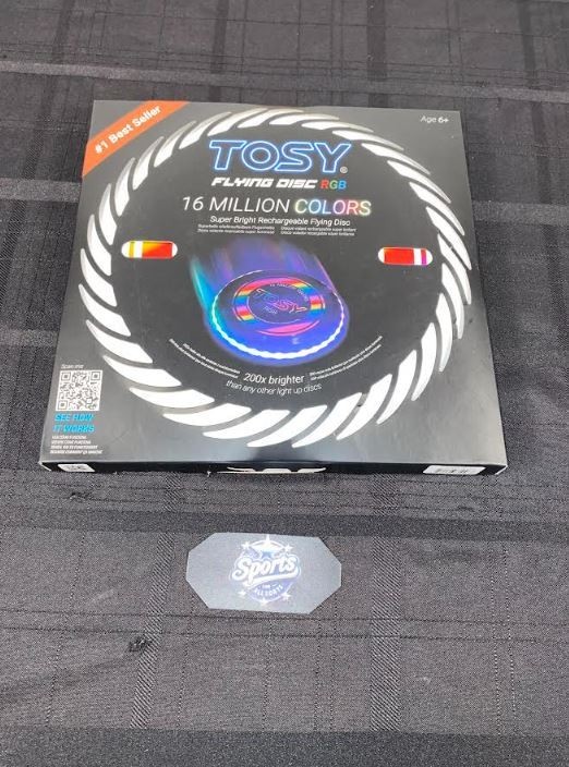TOSY Flying Disc 16 Million Colors, Auto Light-Up, Rechargeable White Disc