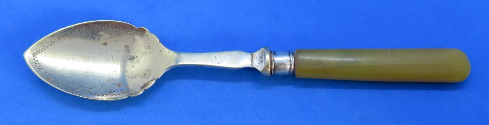 Silver plate electroplate vintage Victorian antique jam serving spoon C