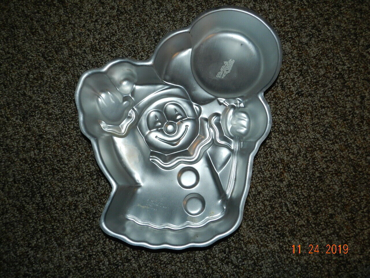 Vintage Wilton Circus Clown with Balloon Cake Pan Retired #502-3193 Retired 1981