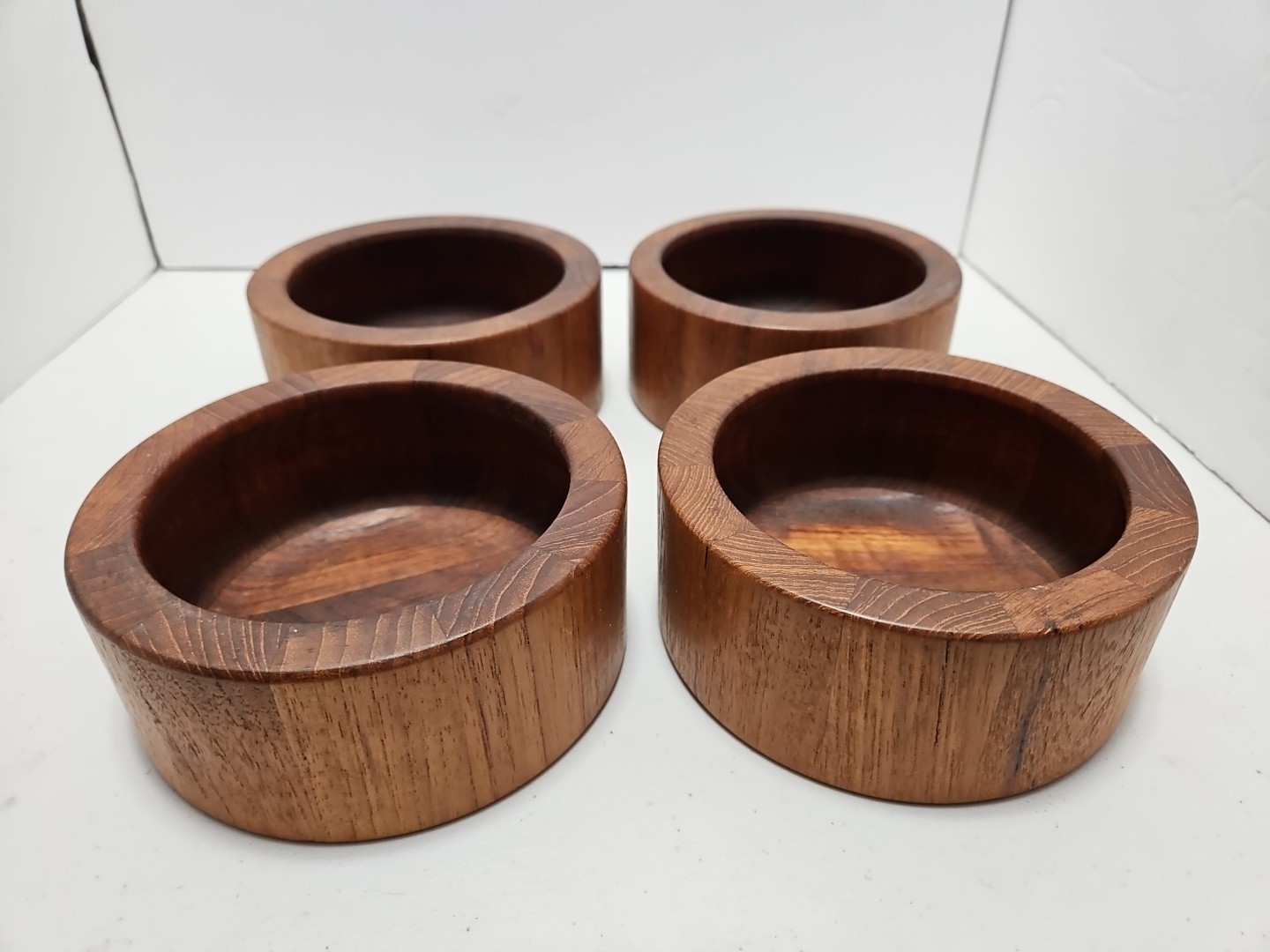 Mid Century Modern 4 Dansk Teak Bowls Denmark IHQ MCM