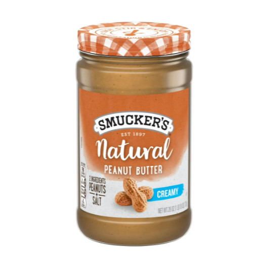Smucker’s Natural Creamy Peanut Butter, 26 oz Jar