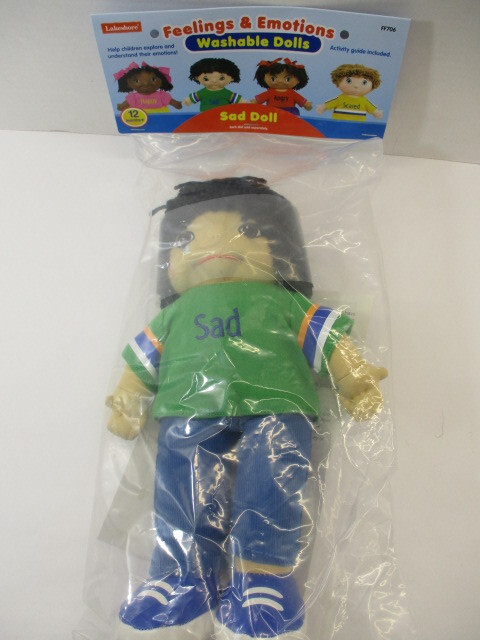 Lakeshore Feelings and Emotion Soft Doll NEW SEALED 12" Sad Washable Plush