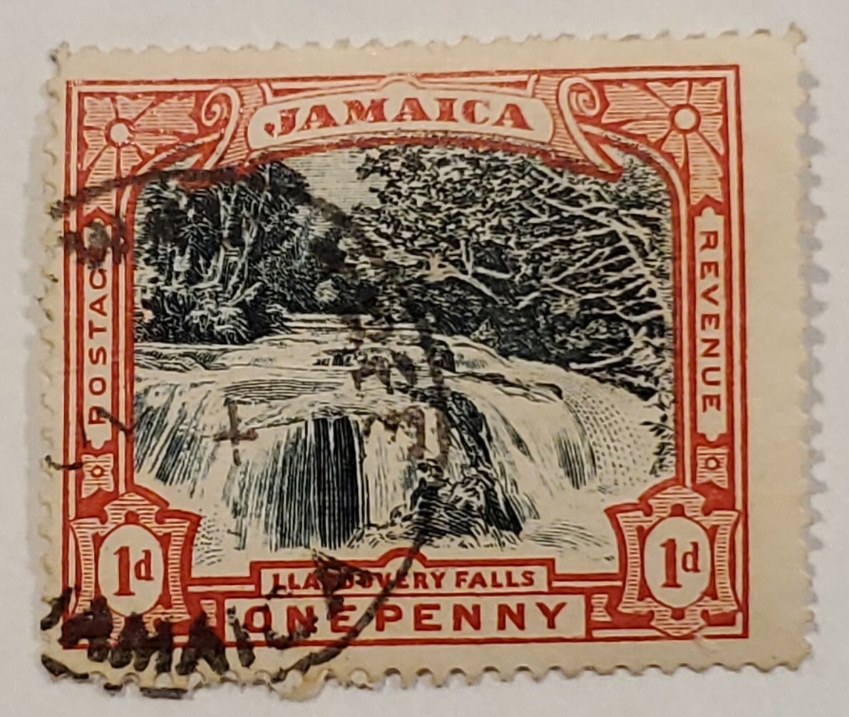 Jamaica British Colonies HALF WAY TREE on 1d Llandovery Falls 1901 - USED