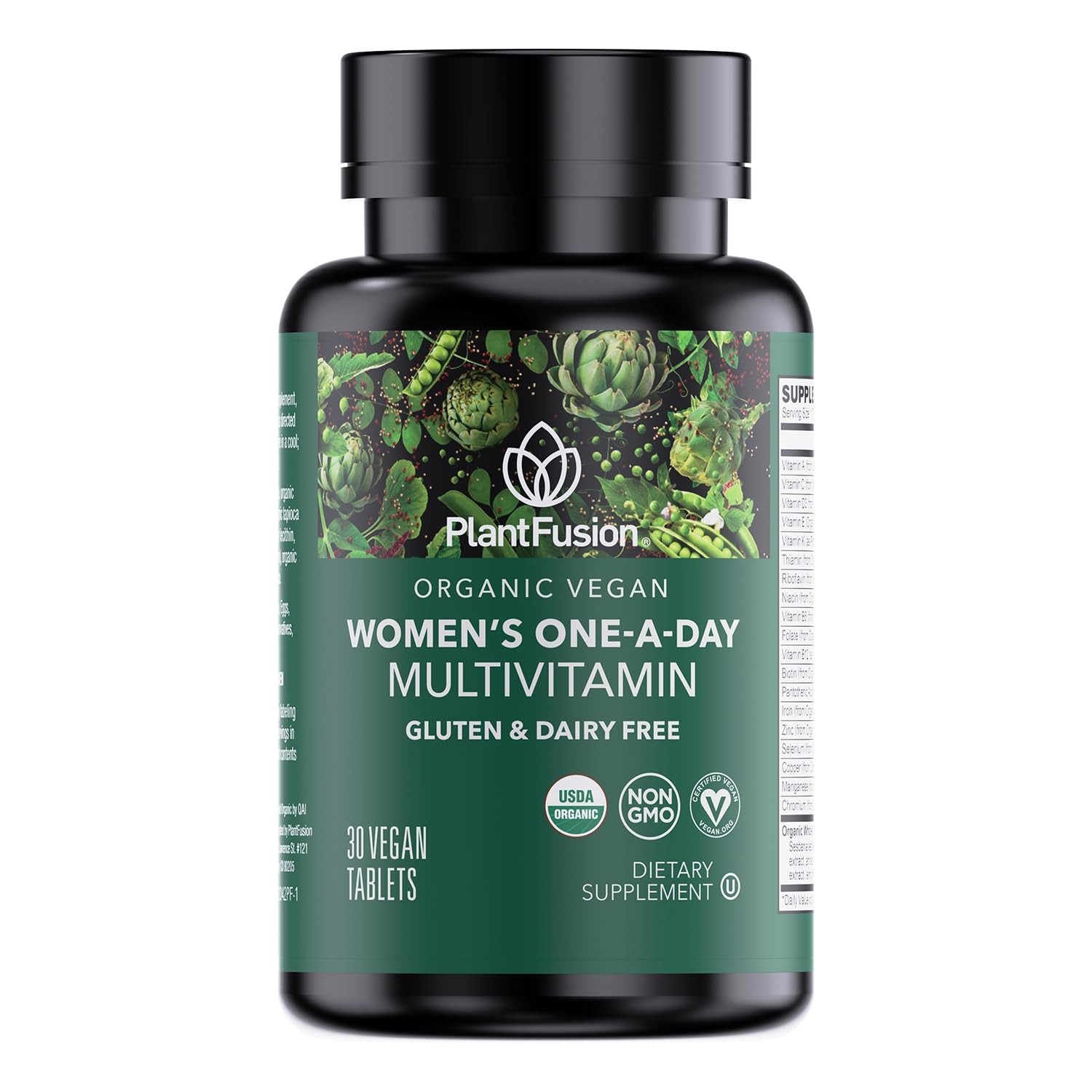 PlantFusion Organic Multivitamin for Women  One Daily Whole Food Blend Women'...