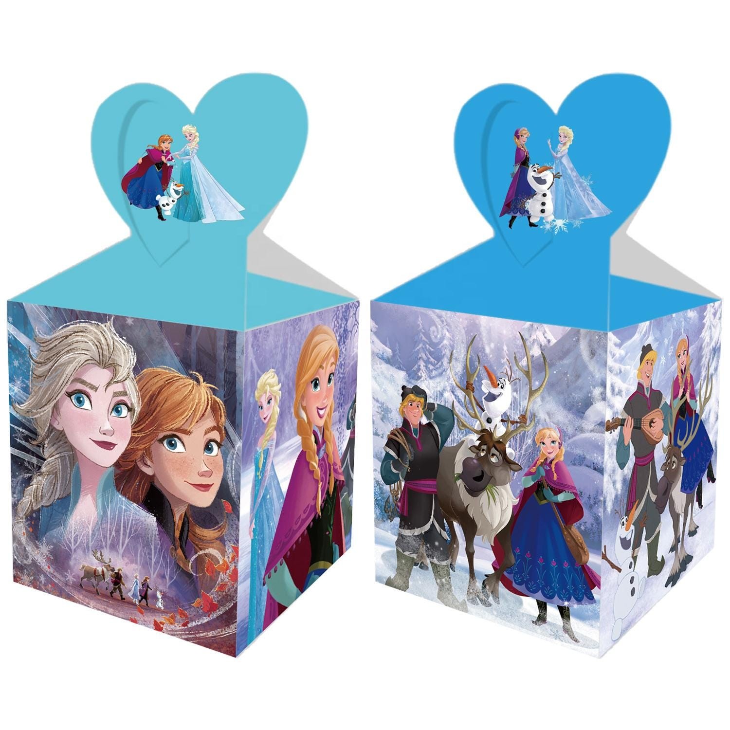 Set of 12 Frozen inspired Favor Boxes, Baby Shower Party, Birthday Treat Box