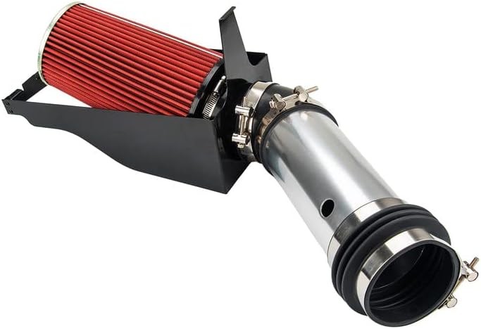4" Cold Air Intake System Kits w/Filter Aluminum 1999-2003 Ford F250/F350 Red