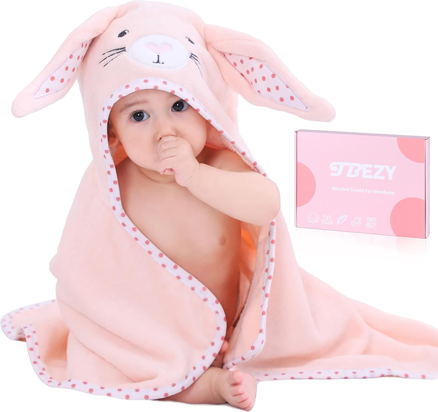 Baby Hooded Towel with Unique Animal Design Ultra Soft Thick Cotton Bath Towel f
