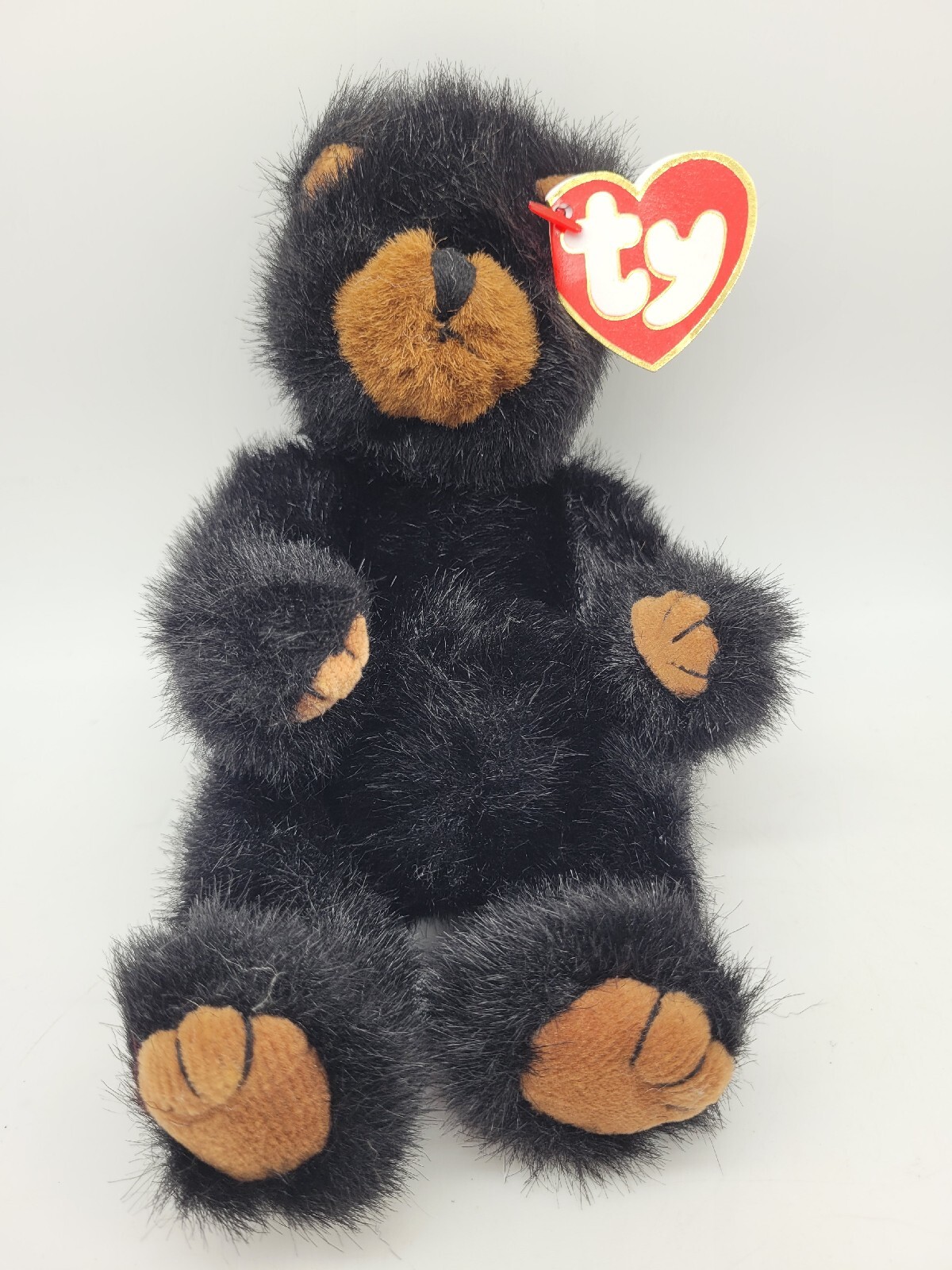 1993 TY Collectible Ivan Jointed Black Bear 8” Plush Stuffed Animal Vintage