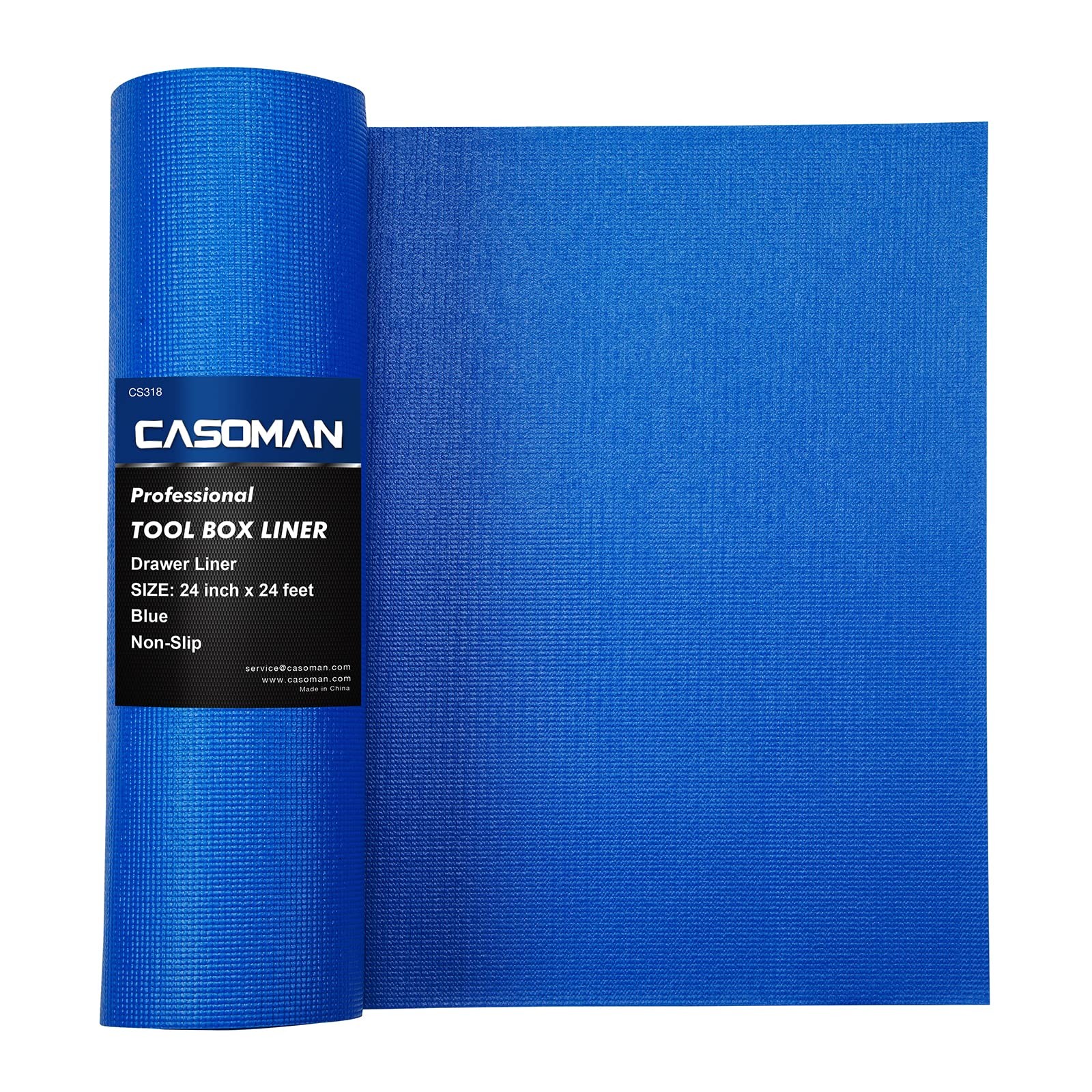 CASOMAN Professional Tool Box and Drawer Liner, Blue, Easy 24"W x 288"L, Blue