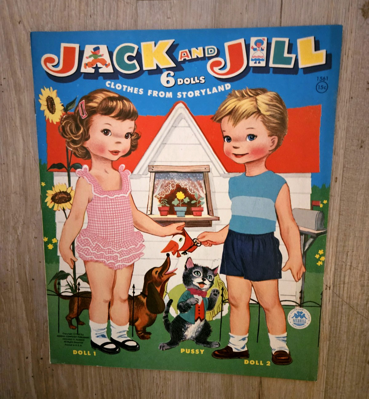 1962 Merrill JACK AND JILL PAPER DOLL Dolls Clothes from Storyland Unused Uncut