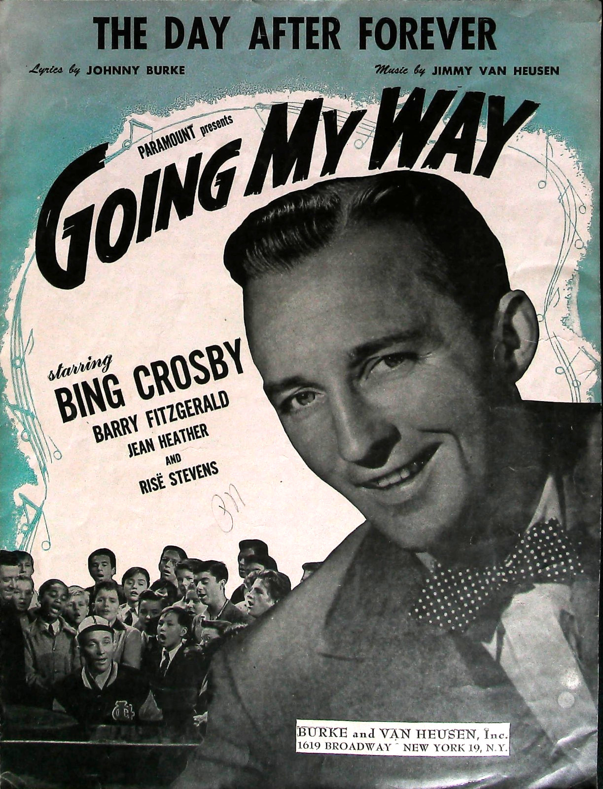 The Day After Forever Vintage Sheet Music from "Going My Way" Bing Crosby 1944