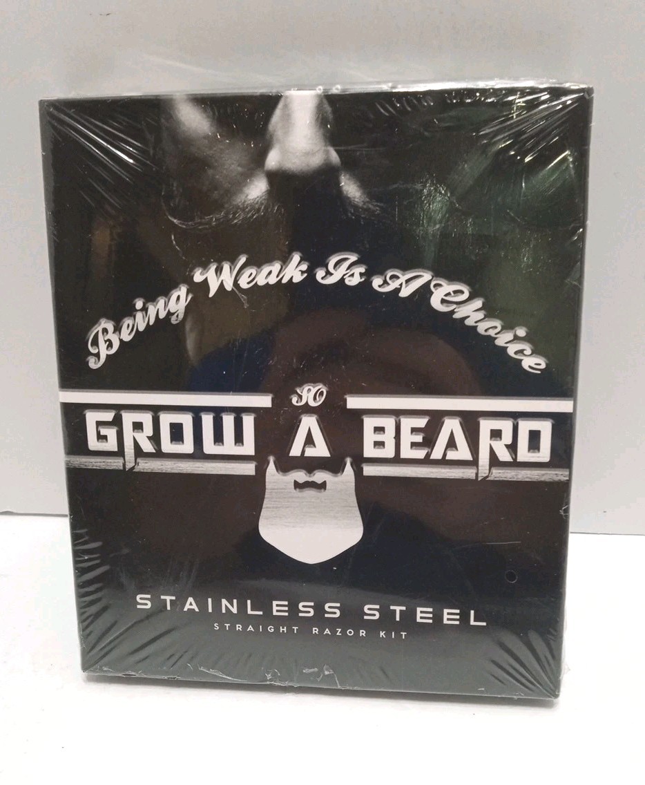 Grow A Beard Stainless Steel Straight Razor Kit - Grow A Beard LLC X50 Blades