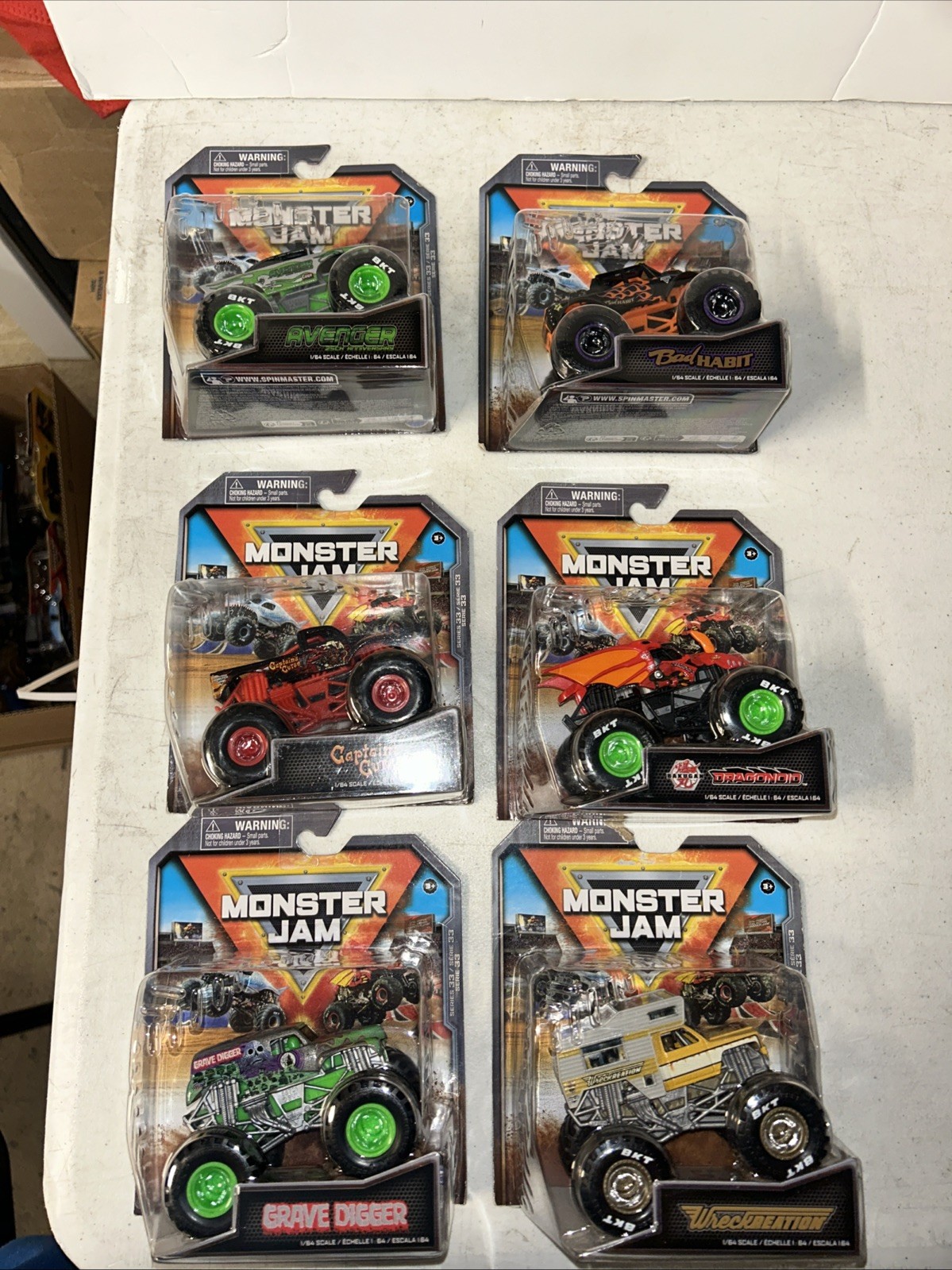 monster jam 1:64 series 33 Lot Of 6 trucks 2023 New Sealed Packages