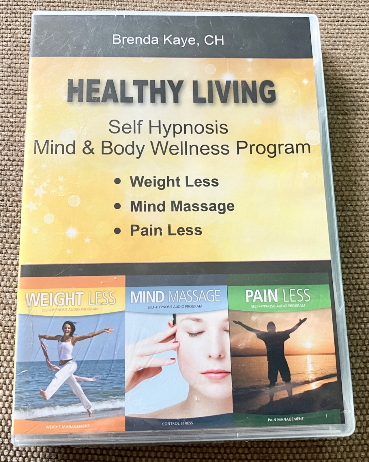 Brenda Kaye Healthy Living Self Hypnosis Mind Body Wellness Program 3 CD Set NEW