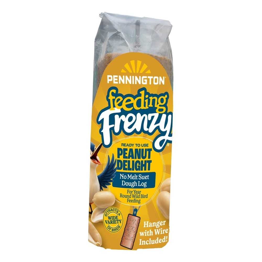  Feeding Frenzy Peanut Delight Suet, 1 lb. Log, Wild Bird Food, 1 Pack, Fresh