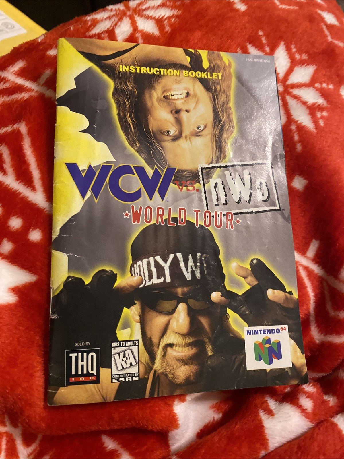 WCW vs. NWO World Tour MANUAL ONLY (Nintendo 64, 1997) N64 Instruction Booklet 