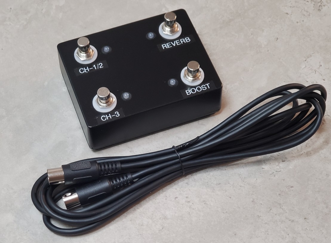 Custom 4-Button FS44L-Style Pedalboard Friendly Footswitch For Carvin V3M Amp